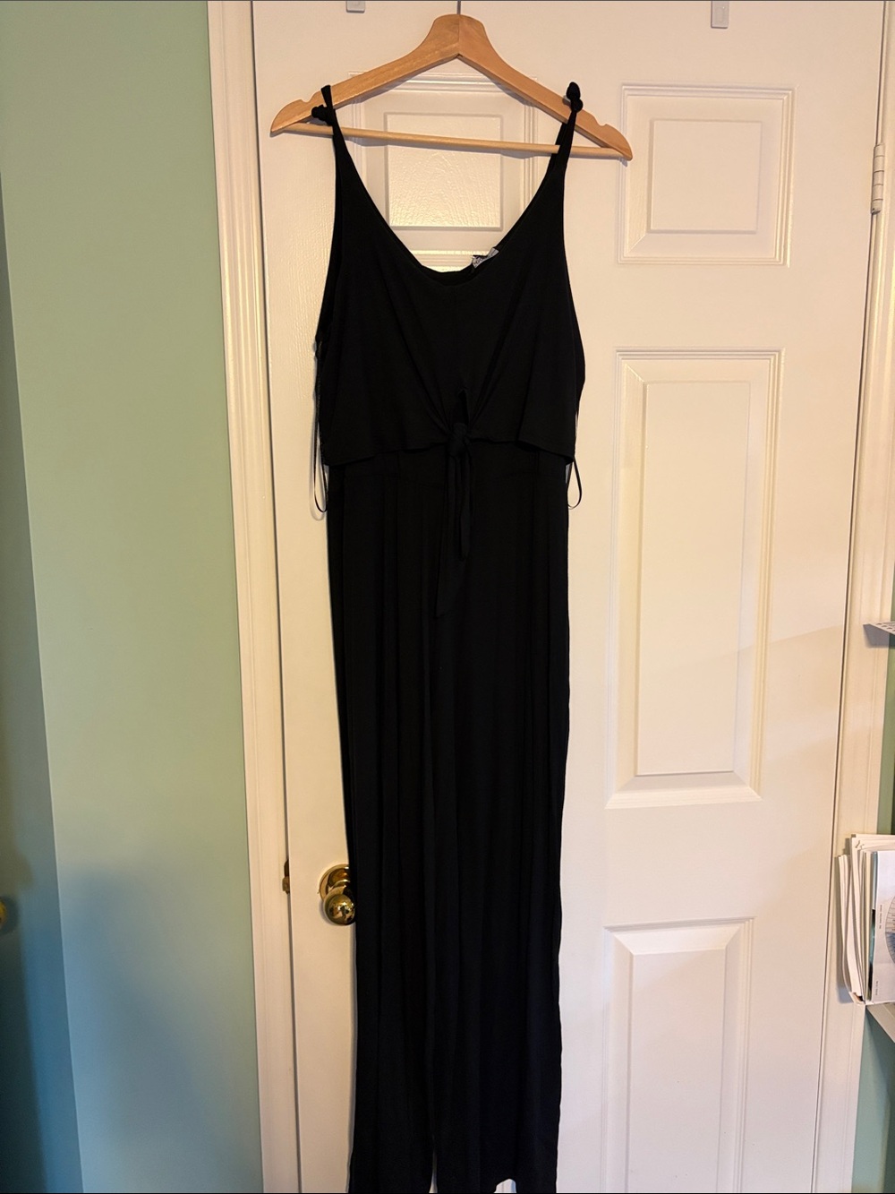 George Black Tie-Front Sleeveless Maxi Dress